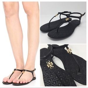EUC Tory Burch Marion Quilted Sandals Size 8